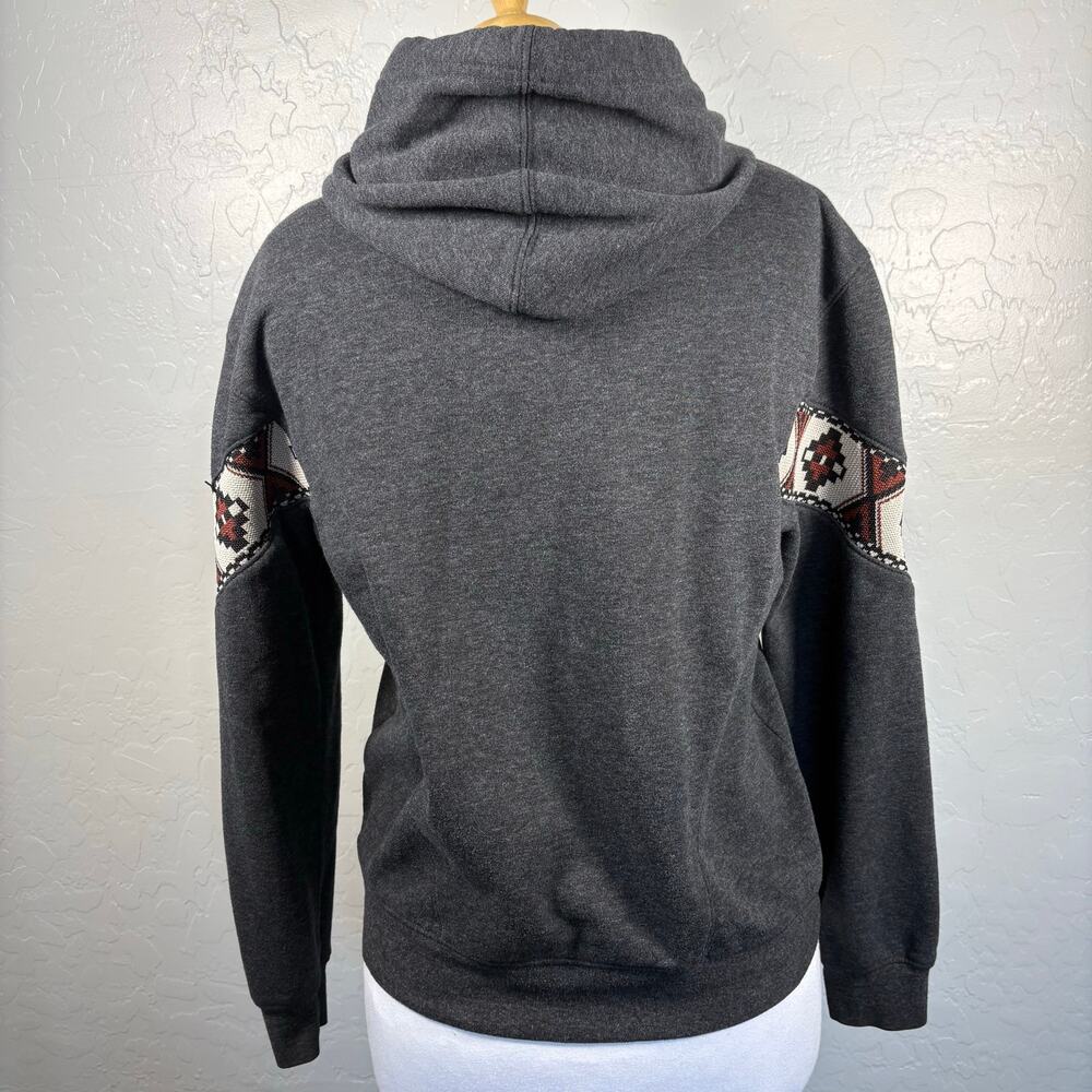 Shyanne Life Western Hoodie Small Gray Aztec Sleeve Pullover Cowgirl Sweatshirt - Picture 3 of 8